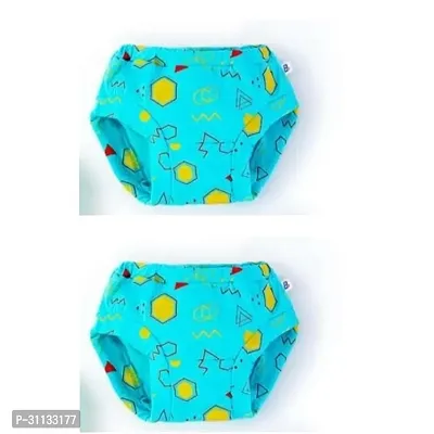 Fancy Blue Cotton Printed Panty For Girl Pack Of 2