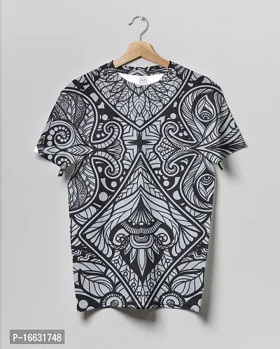 Stylish Fancy Cotton Printed Round Neck T-Shirts For Men-thumb0