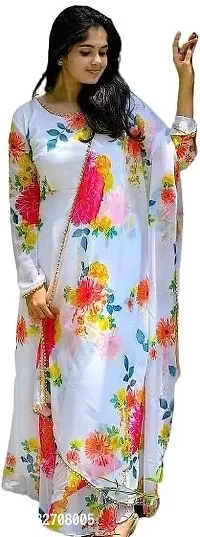 RINKI TEXTILE Women Applique Anarkali Kurta Multicolor-thumb3