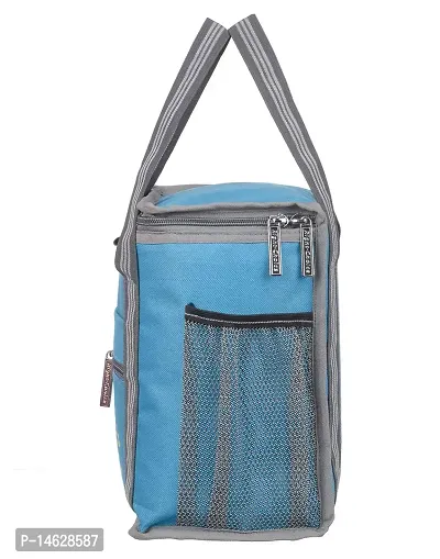 Right Choice Polyester Tiffin Box Carry Lunch Bag (Metallic Turquoise)-thumb3