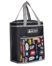 Right Choice Cool Offer Lunch Bags Carry on School Office  Picnic (Black Multi Red2981)-thumb2