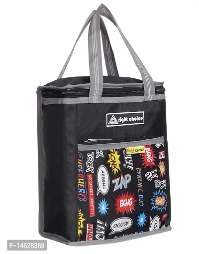 Right Choice Cool Offer Lunch Bags Carry on School Office  Picnic (Black Multi Red2981)-thumb3