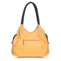 Right Choice spaciouse compartment handbag/shoulder bag (Yellow+Black)-thumb1