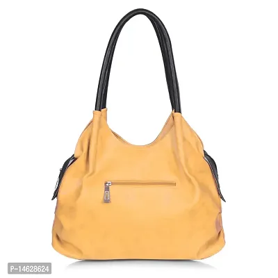 Right Choice spaciouse compartment handbag/shoulder bag (Yellow+Black)-thumb2