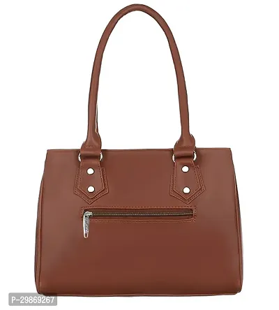 Stylish Tan PU Self Pattern Handbag For Women-thumb2