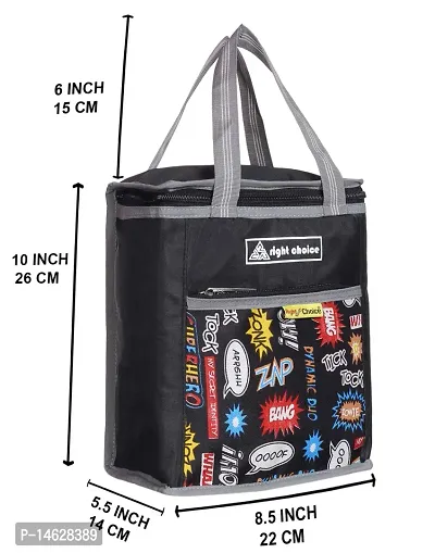 Right Choice Cool Offer Lunch Bags Carry on School Office  Picnic (Black Multi Red2981)-thumb4