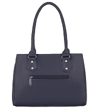 Stylish Black PU Self Pattern Handbag For Women-thumb1