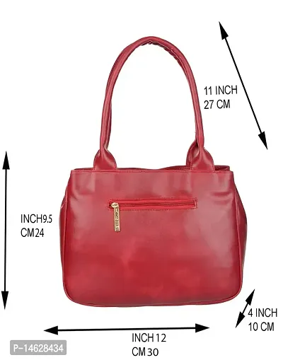 TASCHEN Women's Casual Daily Use Travel/Office Handbag (Red)-thumb4