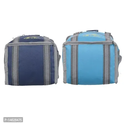 Right Choice Polyester Carry on Lunch/Tiffin Bags Combo School Office  Picnic Bag for All Age (Blue+Turquoise)-thumb2