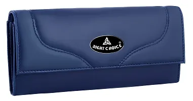 Right Choice Women's Faux Leather Casual Party Hand Clutch (Blue)-thumb3