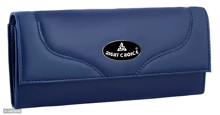 Right Choice Women's Faux Leather Casual Party Hand Clutch (Blue)-thumb4