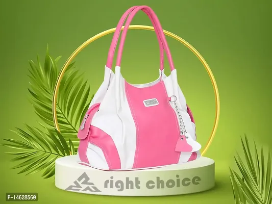 Right Choice Women's Handbag (White  Pink)-thumb2