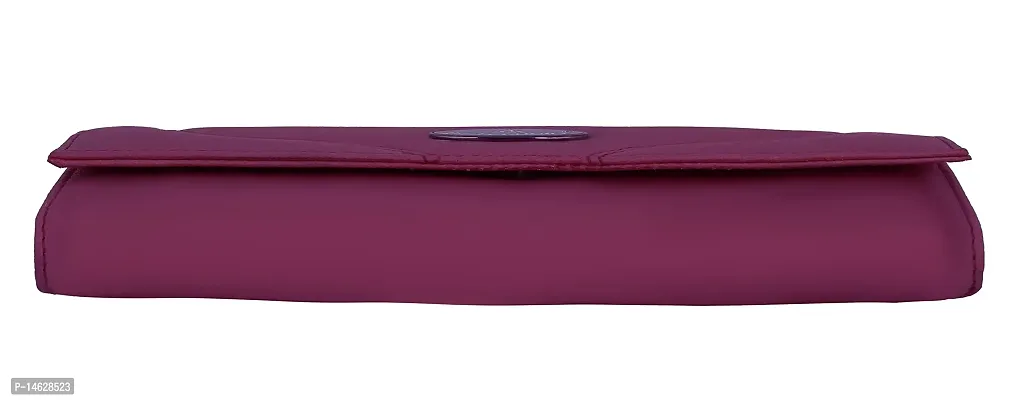 Right Choice Synthetic Leather Women Clutch(maroon)-thumb3