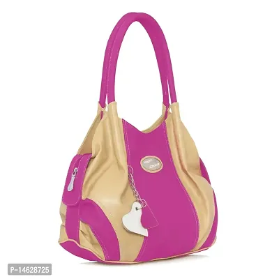 Right Choice Women's Handbag (Beige  Pink)-thumb0