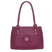 Stylish Maroon PU Self Pattern Handbag For Women-thumb3