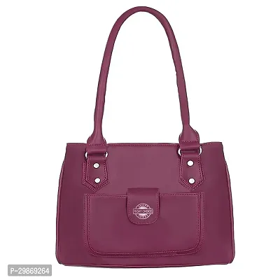 Stylish Maroon PU Self Pattern Handbag For Women-thumb4