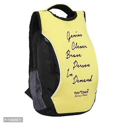 Right Choice Synthetic and Nylon Yellow Backpack