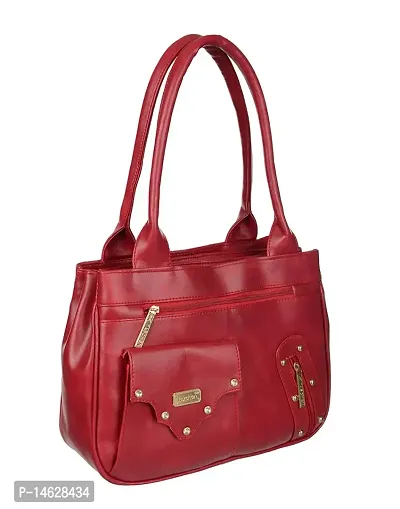 TASCHEN Women's Casual Daily Use Travel/Office Handbag (Red)-thumb2
