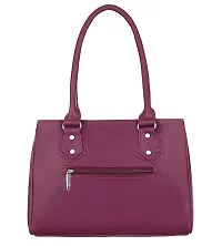 Stylish Maroon PU Self Pattern Handbag For Women-thumb1