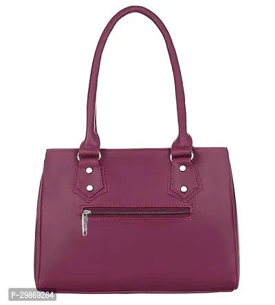 Stylish Maroon PU Self Pattern Handbag For Women-thumb2