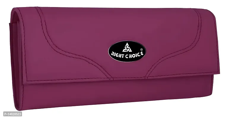 Right Choice Synthetic Leather Women Clutch(maroon)-thumb2