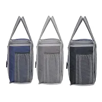 Right Choice Polyester Carry on Lunch/Tiffin Bags Combo for All Age (Navy Blue, Grey, Black) - 3 Pieces-thumb2