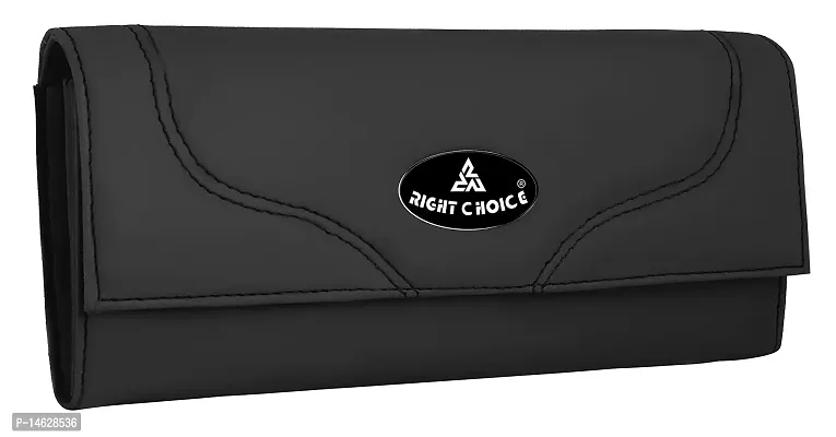 Right Choice Women's Faux Leather Hand Clutch Wallet (Black)-thumb4