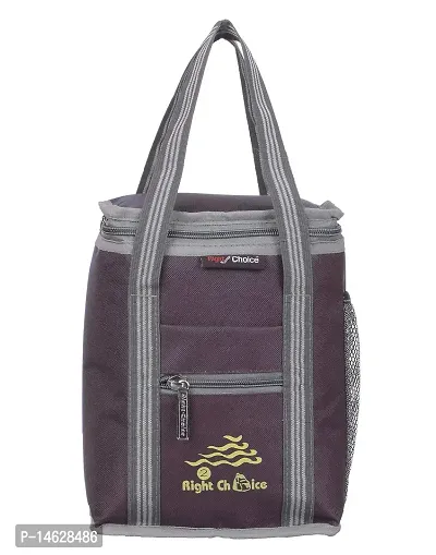 Right Choice Lunch Bags for School Office Tiffin Carry Bag (Brown Purple)-thumb0