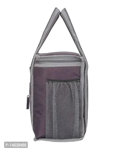 Right Choice Lunch Bags for School Office Tiffin Carry Bag (Brown Purple)-thumb2