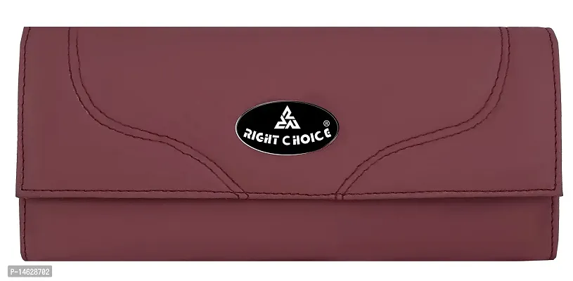 Right Choice Women's Faux Leather Casual Hand Clutch (Brown)
