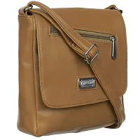 Right Choice Women's PU Leather Sling Bag (Tan)-thumb1