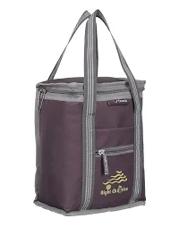 Right Choice Lunch Bags for School Office Tiffin Carry Bag (Brown Purple)-thumb3