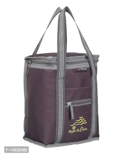 Right Choice Lunch Bags for School Office Tiffin Carry Bag (Brown Purple)-thumb4