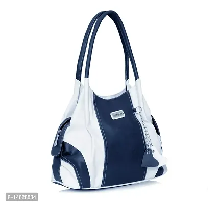 Right Choice Women's Handbag (394_White  Blue)