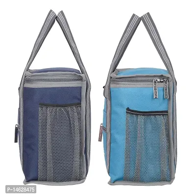 Right Choice Polyester Carry on Lunch/Tiffin Bags Combo School Office  Picnic Bag for All Age (Blue+Turquoise)-thumb5