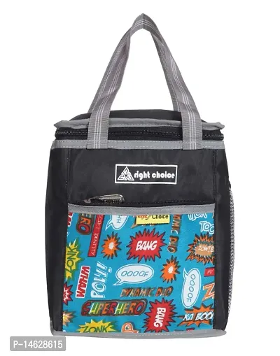 Right Choice Cool Offer Lunch Bags Carry on School Office  Picnic (Black Multi Blue 2982)