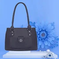 Stylish Black PU Self Pattern Handbag For Women-thumb3