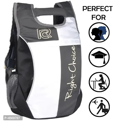Stylish White and Grey Unisex Backpack