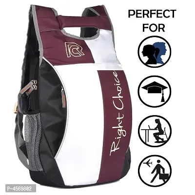 Stylish White and Magenta Unisex Backpack