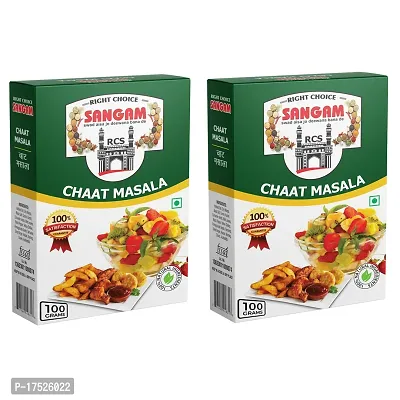 Right Choice Sangam Chat Masala Exotic Spices Blend Easy  Ready to Cook 100% Natural Powder with No Preservatives  Colours Added ( 100 gm Pack of 2) (200g)