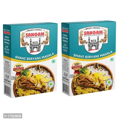 Right Choice Sangam Shahi Biryani Masala Exotic Spices Blend Easy  Ready to Cook 100% Natural Powder with No Preservatives  Colours Added (100 gm Pack of 2 ) (200g)