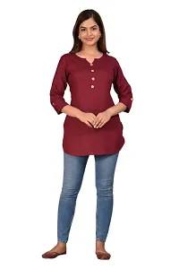 Classic Elegant Women Tops  Tunics(MAROON)-thumb1