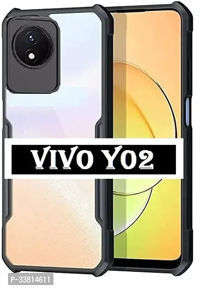 CASEHUNT Back Cover for Vivo Y02 4G Black Grip Case Pack of 1-thumb0