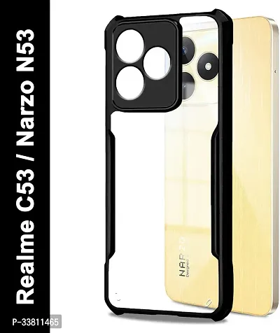 Back Cover for Realme C51 IP Realme Narzo N53 Black Grip Case Pack of 1-thumb0