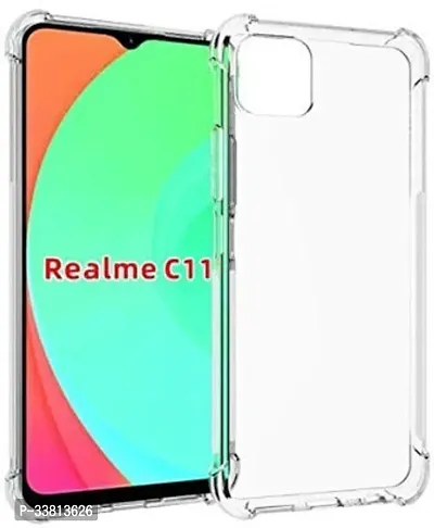 CASEHUNT Back Cover for Realme C11 Transparent Grip Case Silicon Pack of 1-thumb0