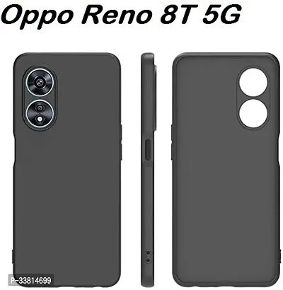 CASEHUNT Back Cover for Oppo Reno 8T 5G Oppo Reno 8T Black Camera Bump Protector Silicon Pack of 1-thumb0