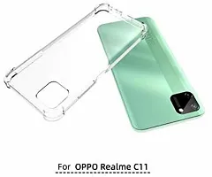 CASEHUNT Back Cover for Realme C11 Transparent Grip Case Silicon Pack of 1-thumb1