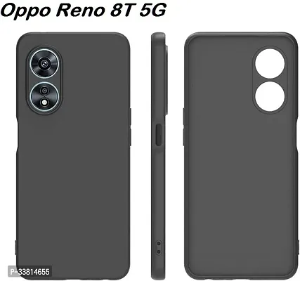 CASEHUNT Back Cover for Oppo Reno 8T 5G Oppo Reno 8T Black Camera Bump Protector Silicon Pack of 1-thumb0