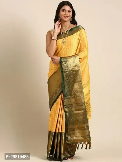 Stylish Cotton Silk Multicoloured Printed Saree With Blouse Piece-thumb0