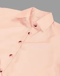 Elegant Orange Crepe Solid Shirt For Women-thumb3